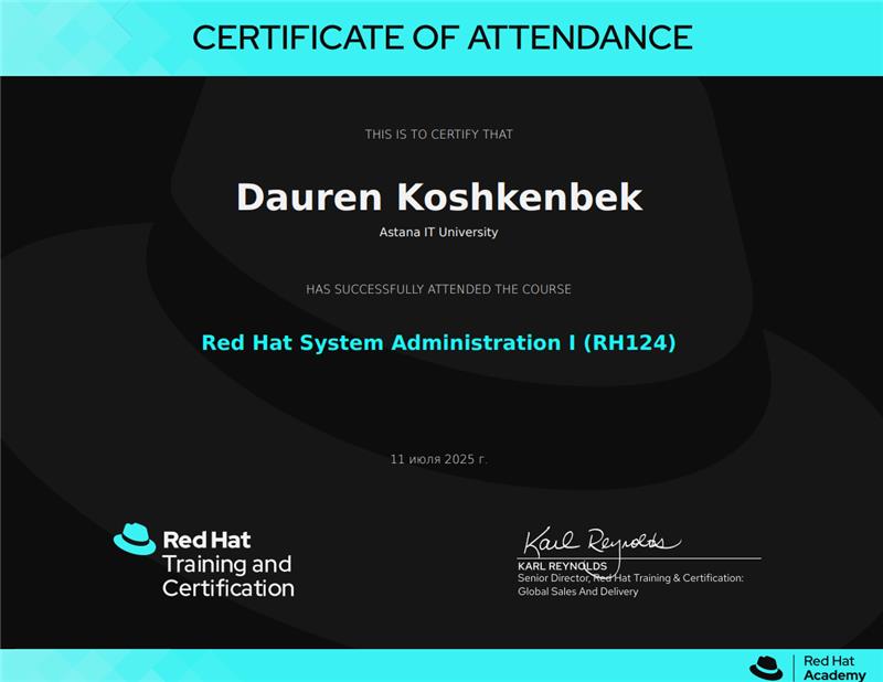 Red Hat System Administration I (RH124)